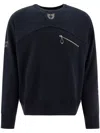 Human Made Sweatshirt With Functional Zipper Pocket In Blue
