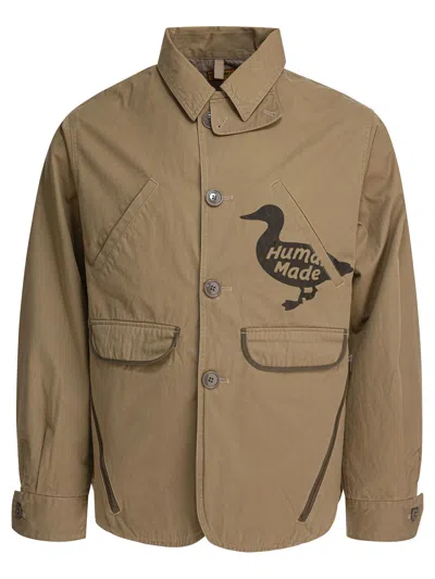 Human Made Hunting Jackets Beige In Brown
