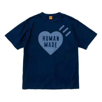 Human Made Indigo #1 T-shirt 'indigo Blue' In Black