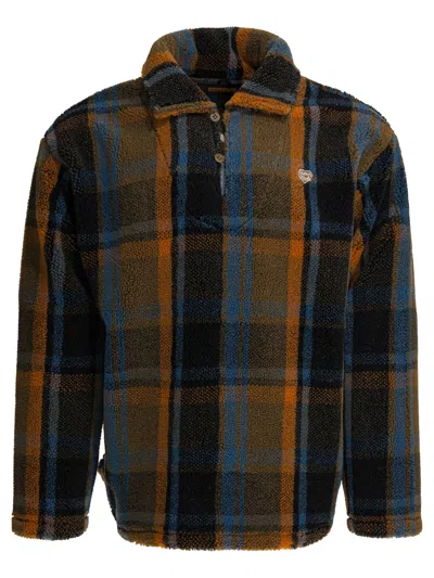 Human Made Fleece Texture Plaid Pattern Long Sleeve Sweater In Multi