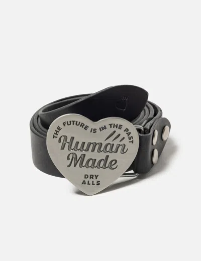 Human Made Leather Buckle Belt In Red