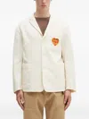 Human Made Logo-embroidered Blazer In White