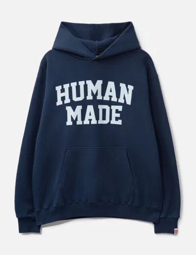 Human Made Logo Hoodie In Blue