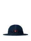 Human Made Logo-motif Denim Bucket Hat In Blue
