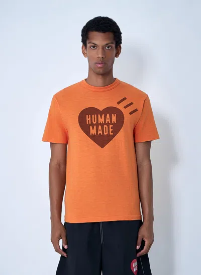 Human Made Logo Motif T-shirt In Orange