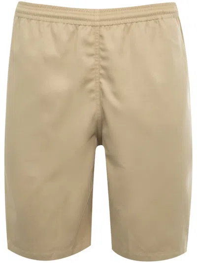 Human Made Logo-patch Bermudas In Neutrals