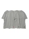 Human Made Logo-patch T-shirt (pack Of Three) In Gray