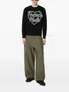 Human Made Logo-patch Trousers In Green