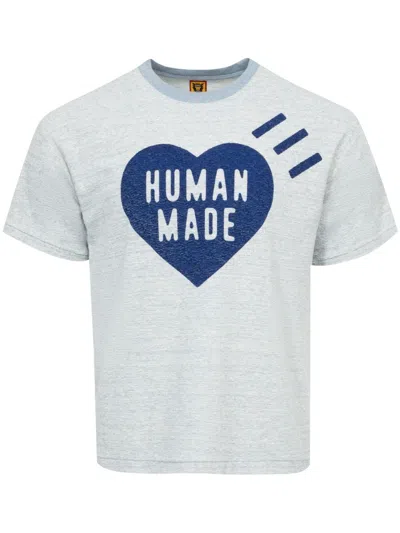 Human Made Logo-print Cotton T-shirt In Grey