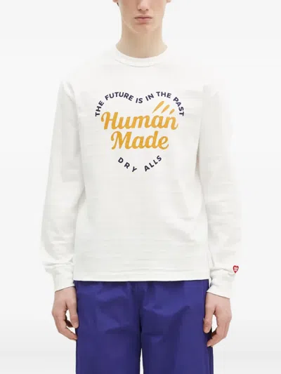 Human Made Logo-print Long-sleeve T-shirt In White