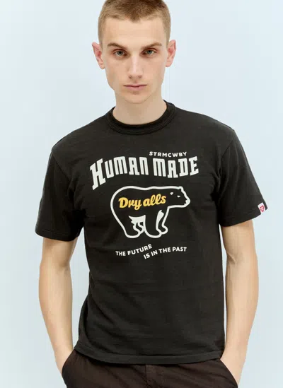 Human Made Logo Print T-shirt In Black