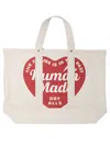 Human Made Logo Tote Bag Shoulder Bags White