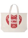 Human Made Logo Tote Bag Shoulder Bags White