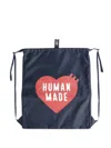 Human Made Logo-print Drawstring Backpack In Purple