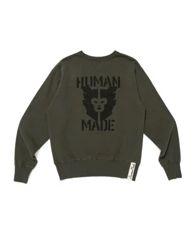 Human Made Long Sleeve Sweatshirt In Green