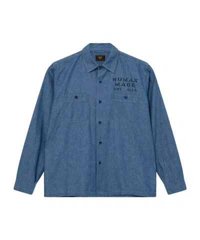 Human Made Long-sleeved Shirt In Blue