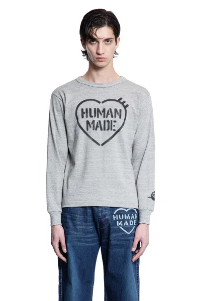 Human Made Man Grey T-shirts & Tank Tops