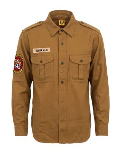 Human Made Man Jacket Camel Size S Cotton In Beige
