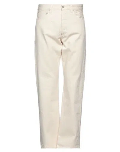 Human Made Man Pants Ivory Size Xl Cotton In White