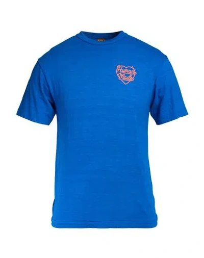 Human Made Man T-shirt Bright Blue Size S Cotton