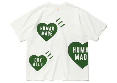 Pre-owned Human Made Men's  Big Heart T-shirt In White Green
