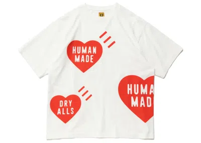 Pre-owned Human Made Men's  Big Heart T-shirt In White Red In Multi