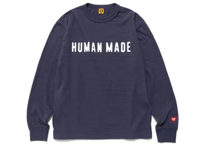 Pre-owned Human Made Men's  Classic Long Sleeve T-shirt In Navy Blue