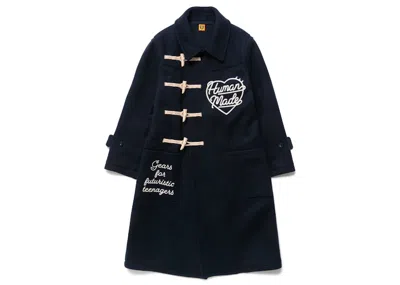 Pre-owned Human Made Men's  Duffle Coat In Navy Blue