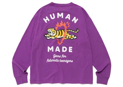 Pre-owned Human Made Men's  Graphic #3 Long Sleeve T-shirt In Purple