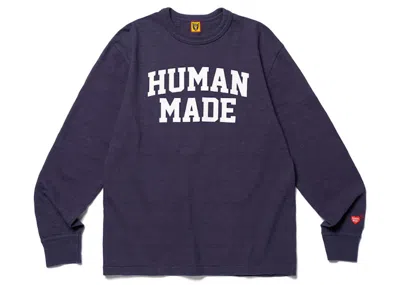 Pre-owned Human Made Men's  Graphic #7 Long Sleeve T-shirt In Navy Blue