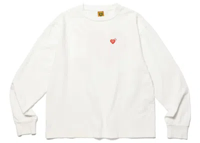 Pre-owned Human Made Men's  Graphic Long Sleeve #6 T-shirt In White