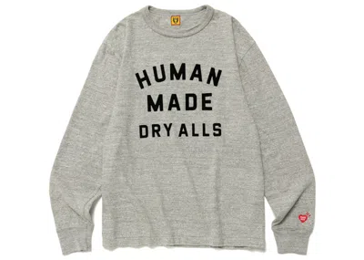 Pre-owned Human Made Men's  Graphic Long Sleeve T-shirt In Grey