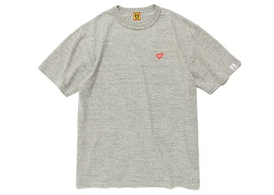 Pre-owned Human Made Men's  Heart Badge T-shirt (ss23) In Grey In Gray