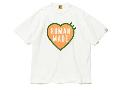 Pre-owned Human Made Men's  Heart Logo Graphic #12 T-shirt In White