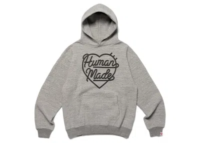 Pre-owned Human Made Men's  Heart Sweat Hoodie (fw22) In Grey In Gray