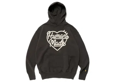 Pre-owned Human Made Men's  Heart Tsuriami Hoodie In Black