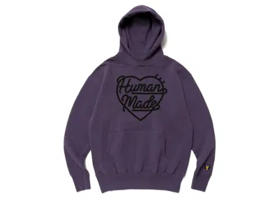 Pre-owned Human Made Men's  Heart Tsuriami Hoodie In Purple