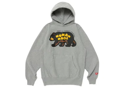 Pre-owned Human Made Men's  Heavyweight #1 Hoodie In Grey In Gray