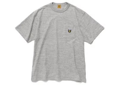 Pre-owned Human Made Men's  Human Logo #1 Pocket T-shirt In Grey In Gray