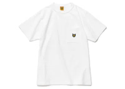 Pre-owned Human Made Men's  Human Logo #1 Pocket T-shirt In White