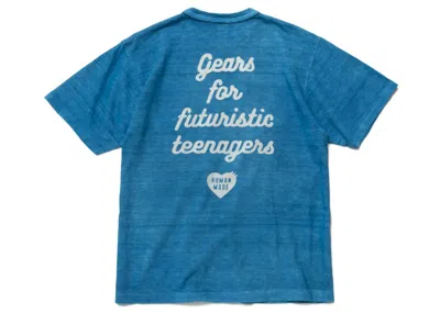 Pre-owned Human Made Men's  Indigo Heart Badge T-shirt In Indigo Blue