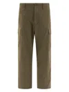 Human Made Mid-rise Cargo Trousers With Adjustable Drawstring In Green