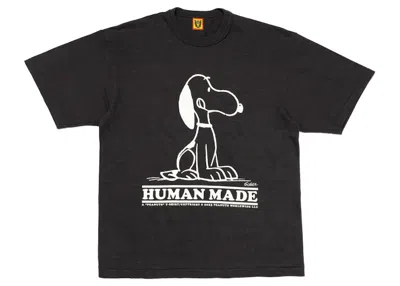 Pre-owned Human Made Men's  Peanuts #1 T-shirt In Black