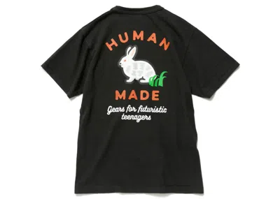 Pre-owned Human Made Men's  Pocket Rabbit #2 T-shirt In Black