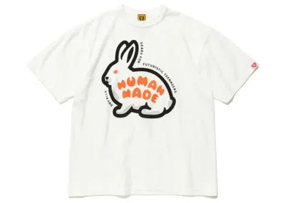 Pre-owned Human Made Men's  Rabbit Graphic #13 T-shirt In White