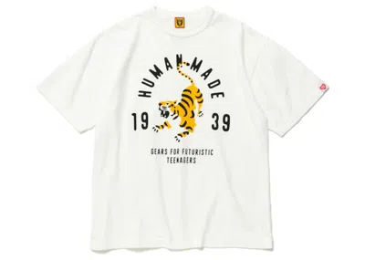 Pre-owned Human Made Men's  Tiger Graphic #3 T-shirt In White