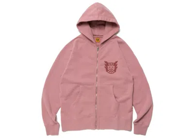Pre-owned Human Made Men's  Uzi Made Zip Hoodie In Pink