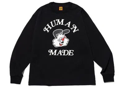 Pre-owned Human Made Men's  X Girls Don't Cry Gdc White Day Long Sleeve T-shirt In Black