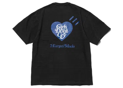 Pre-owned Human Made Men's  X Girls Don't Cry Gdc White Day T-shirt In Black