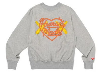 Pre-owned Human Made Men's  X Kaws Sweatshirt In Grey